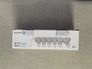 Lepro 6 Pack Bulbs LE GU10 Recessed Track Lighting, 5000 Daylight White - Picture 1 of 7