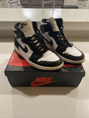 Nike Air Jordan 1 Retro Alto OG 2014 Hombres Talla 10.5 Negro Blanco Panda 555088-010 Foto 1 de 4