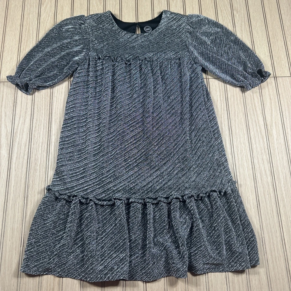 Vestido negro brillante Wonder Nation para niñas talla grande (10-12) Foto 1 de 4