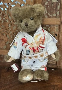 Raro Elvis Presley Aloha de Hawaii el oso de peluche articulado Ashton Drake etiqueta certificado de autenticidad - Imagen 1 de 9