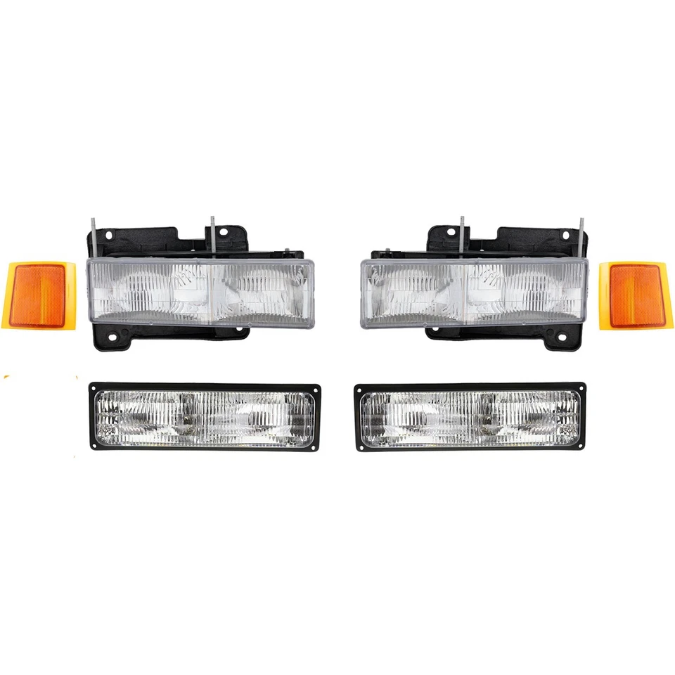 Headlight Kit For 1994-1998 GMC C1500 - Composite Headlight Left and Right Side - Image 1 of 4