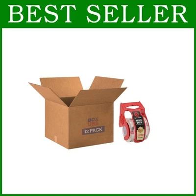 Heavy Duty Tape Dispenser Clear 2" x 25yd & Moving Boxes - Image 1 of 4