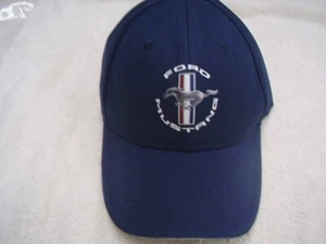 FORD MUSTANG NEW HAT BASEBALL CAP STYLE DARK NAVY BLUE - Foto 1 di 4
