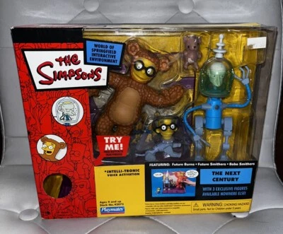 Juego de figuras Playmates de Los Simpson “EL PRÓXIMO SIGLO” con Future Burns & Smithers Foto 1 de 4