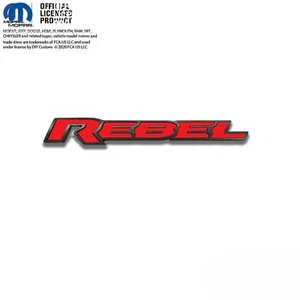 RAM Rebel Emblem Overlay Decals Solid Gloss Red Fits 2019-2026 - Picture 1 of 4