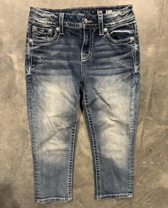 Jeans Miss Me donna 26 vita media easy crop impreziosito ali d'angelo western - Foto 1 di 4