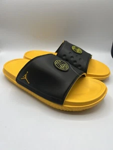 Nike Jordan Play Slide PSG Paris Saint-Germain Mens 13 Black Yellow FD2114-007 - Picture 1 of 10