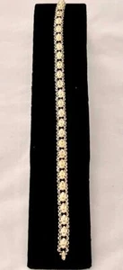 Brazalete de cadena de eslabón elegante de oro amarillo de 10 K corte Madre Mary - Imagen 1 de 4