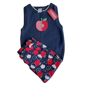 Gymboree Girls Shorts Sweater Vest Apple Prep School 2008 Size 6 Back To School - Picture 1 of 4