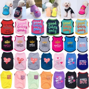 Cute Pet Dog Cat Clothes Summer Puppy T Shirt Clothing Small Dog Chihuahua Vest! - Picture 1 of 38