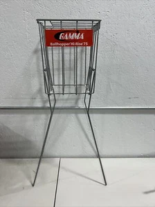 GAMMA Tennis Ball Hopper Hi-Rise 75| Silver Tennis Ball Holder W/ 75 Ball Cap. - Picture 1 of 4
