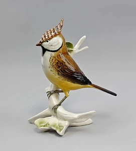 9941510-d Ens Porzellan Figur Vogel Haubenmeise H14cm - Picture 1 of 4