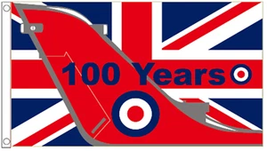 Royal Air Force RAF 100 Years Anniversary 5'x3' Flag - Picture 1 of 3