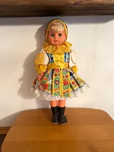 Vintage Collectible Doll 1960s Czechoslovakian Lidova Tvorba Uh Brod Folk 17" - Picture 1 of 10