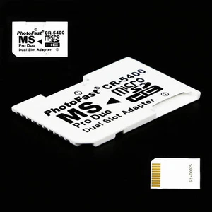 For Sony PSP MicroSDHC to Memory Stick MS Pro Duo Card Adapter, Double TF slot - Picture 1 of 6