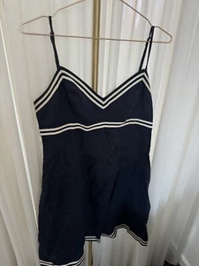 zimmermann 3 Blue/white Trim Linen Dress - Picture 1 of 5