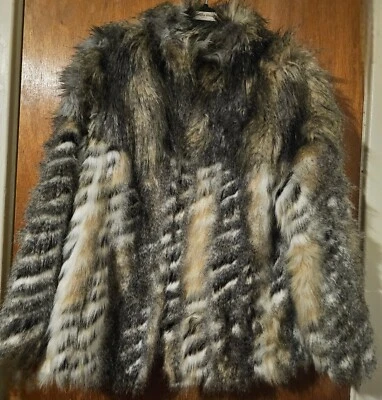 复古 Topshop MultiFox 8 码人造毛皮大衣 — 第 1/4 张图片