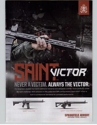 2019 Springfield Armory Saint Victor Rifle Promo Magazine Print Ad Gun Poster - Image 1 of 4