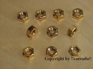 >vergoldet< M8 Muttern_Golf 2,3 VR6,GTI,G60_Audi BMW Opel M8 Mutter >gold< - Picture 1 of 1