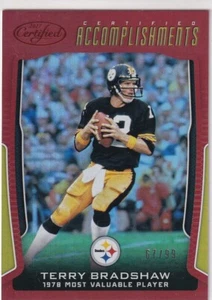 TERRY BRADSHAW 2017 Panini Certified Accomplishments Mirror Red 67/99 Steelers - Picture 1 of 2