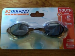 Gafas de natación Dolfino Youth Racer para niños niños niños niño niña 10+ UV4000 - Imagen 1 de 3
