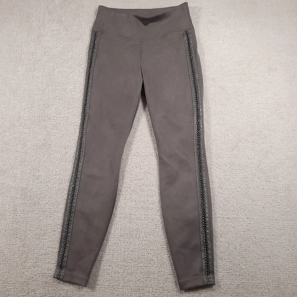 Legging Casa Blanca Mercado Negro Mujer 8 Imitación Gamuza Cadena Ribete Pantalones Pasarela Foto 1 de 4
