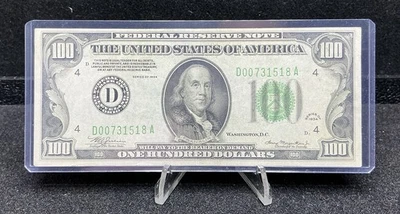 1934 $100 Federal Reserve Note Cleveland Ohio Higher Grade US Paper Money Z142 - Image 1 of 2