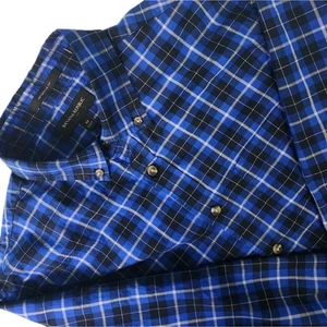 Banana Republic Button-Down Freizeithemd Herren Medium ungesteppte Passform blau kariert - Bild 1 von 7