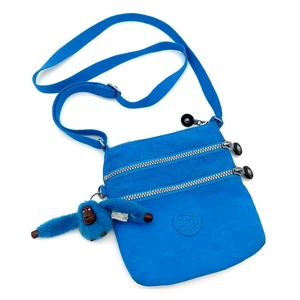 Mini Bolso Bandolera Kipling Keiko Azul Verde Azulado Cartera Gorila Llavero Pequeño - Imagen 1 de 6