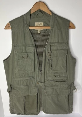Cabela’s Safari Series Vintage Men’s Size Small Hunting Fishing Vest Olive Green - Image 1 of 4