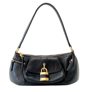 CHLOÉ Black Leather Shoulder Bag - Picture 1 of 15