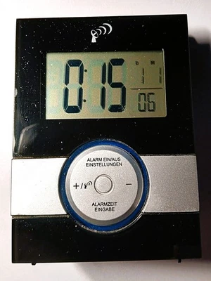 Funkwecker, LCD Anzeige,  Display 30 x 55 mm, 2 Weckzeiten,  inkl. Versand - Bild 1 von 3