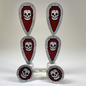 LEGO Fantasy Era Castle Troll Shields Lot of 6 Authentic Parts