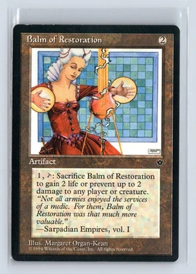 (3x) BALM OF RESTORATION – MTG Magic the Gathering Card – Fallen Empires – Rare - Image 1 of 4