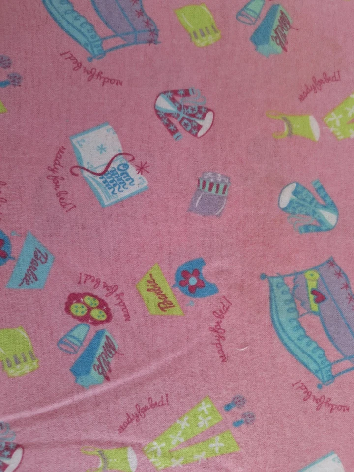 4 Yds.  Has a few line marks on it Barbie on Flannel Cotton Quilt Fabric - Image 1 of 1