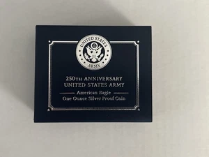 250th Anniversary US Army American Eagle One Ounce Silver Proof Coin - Bild 1 von 2
