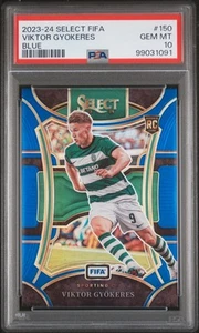 2023-24 Panini Select FIFA #150 Viktor Gyokeres Blue - PSA 10 (pop 2) - Picture 1 of 2