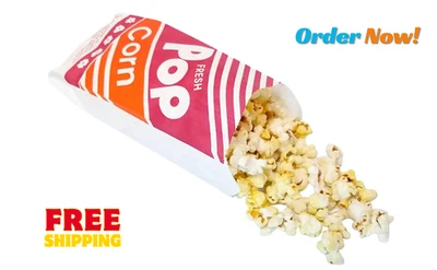 Bolsas de palomitas de maíz de 1 oz bolsa de aperitivos de papel paquete de 125 unidades Foto 1 de 3