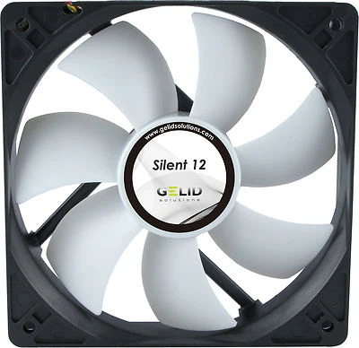 2 x Pack of Gelid Solutions Silent 12 Quiet PC Case Fans 120mm 1000rpm 37 CFM - Image 1 of 4