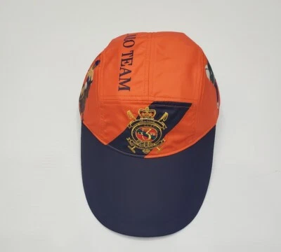 Nuevo Polo Ralph Lauren Naranja Ecuestre Largo Bill Sombrero Estadio 1992 Snow Beach Foto 1 de 3