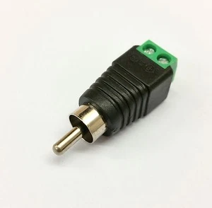 PLUGZ2GO RCA MALE CONNECTOR to AV SCREW TERMINALS for CCTV/RCA/REPAIRS - Picture 1 of 4