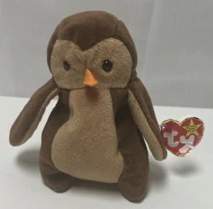 TY Beanie Baby Hoot the Owl #4073 Etikett Fehler - Bild 1 von 17