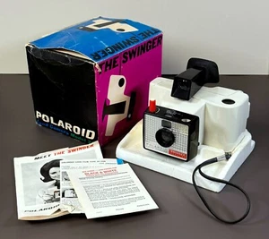 Vintage Polaroid Swinger Land Camera Model 20 with Original Box & Manual - Picture 1 of 12