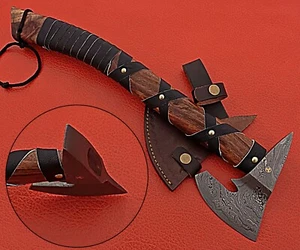 Hand forged custom made hatchet axe hand made Damascus steel blade SS-17346 - Picture 1 of 10