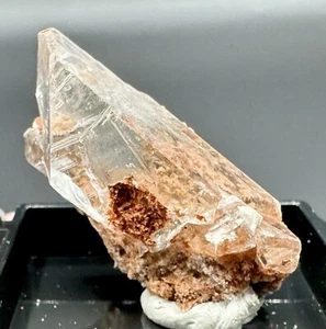 Bermejillo Selenit Kristall Präparat in frecher Box mit Etikett (#8) - Bild 1 von 10