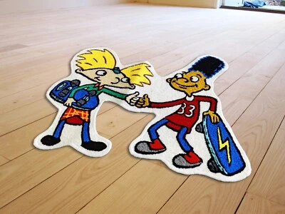 Hey Arnold Cartoon Floor Mat Modern Area Accent Carpet Living Room Bedroom Rugs - Image 1 of 3