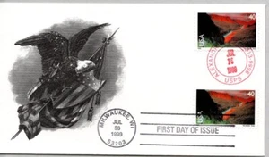 #C134 SCENIC AMERICAN LANDSCAPES RIO GRANDE RIVER TEXAS STAMP COMBO FIRST DAY - Picture 1 of 1