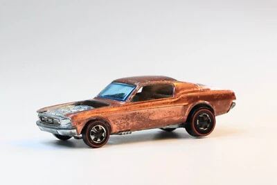 1967 Hot Wheels Redline Custom Mustang Hong Kong Copper Diecast Rare - Image 1 of 4