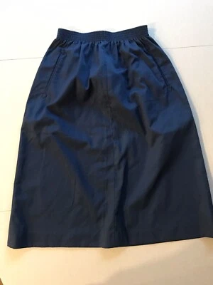 Vintage Polyester Cotton Skirt Size 5/6 Blue Elastic Waistline  - Image 1 of 4