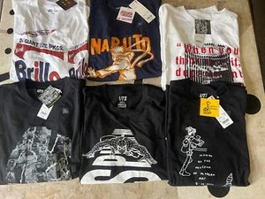 6 Uniqlo Assorted colors cotton Graphic T-shirt Naturo Marvel Warhol Men’s L - Picture 1 of 5